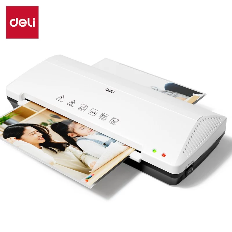 DELI kantoorlaminator ET102 A4 - warm & koud, 2 rollen, 250 mm/min, zwart
