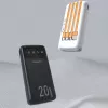 Dudao K6Pro+ powerbank 20000mAh met 4 geïntegreerde kabels USB-C Micro USB Lightning USB-A ingang zwart