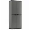 KETER Garden Wardrobe Jolly IT - grijs/zwart, 200L, afsluitbare outdoor-opbergkast
