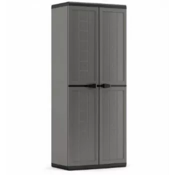 KETER Garden Wardrobe Jolly IT - grijs/zwart, 200L, afsluitbare outdoor-opbergkast