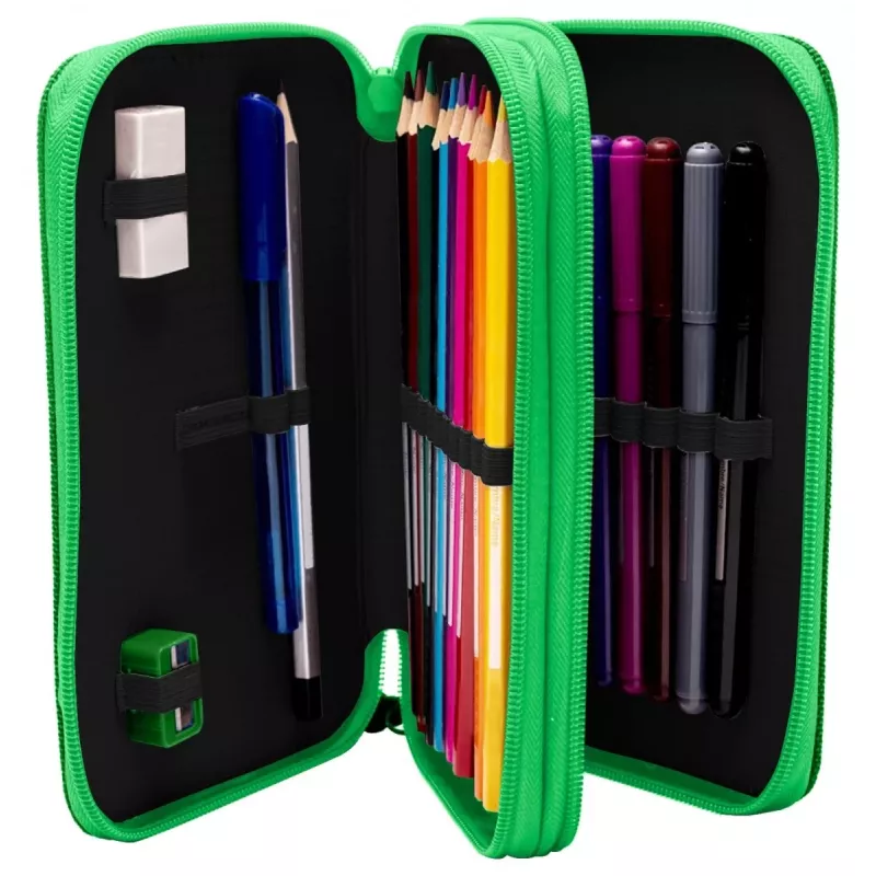 KIDS Minecraft uitklapbare etui voor school, uitbreidbare organizer, multicolor