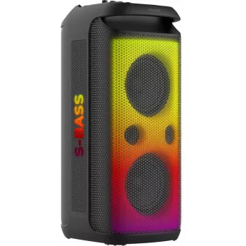 SENCOR Partycon CORE Power 140W draagbare bluetooth-luidspreker met TWS, IPX4, RGB LED, karaoke, zwart