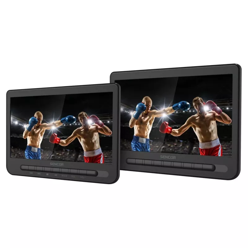 SENCOR SPV 7105 DUAL dvd 2x10 inch LCD-hoofdsteunmonitor voor in de auto