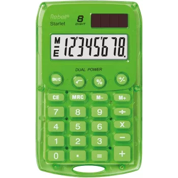 Rebell Starlet rekenmachine zwart 10-cijferig LCD dual power