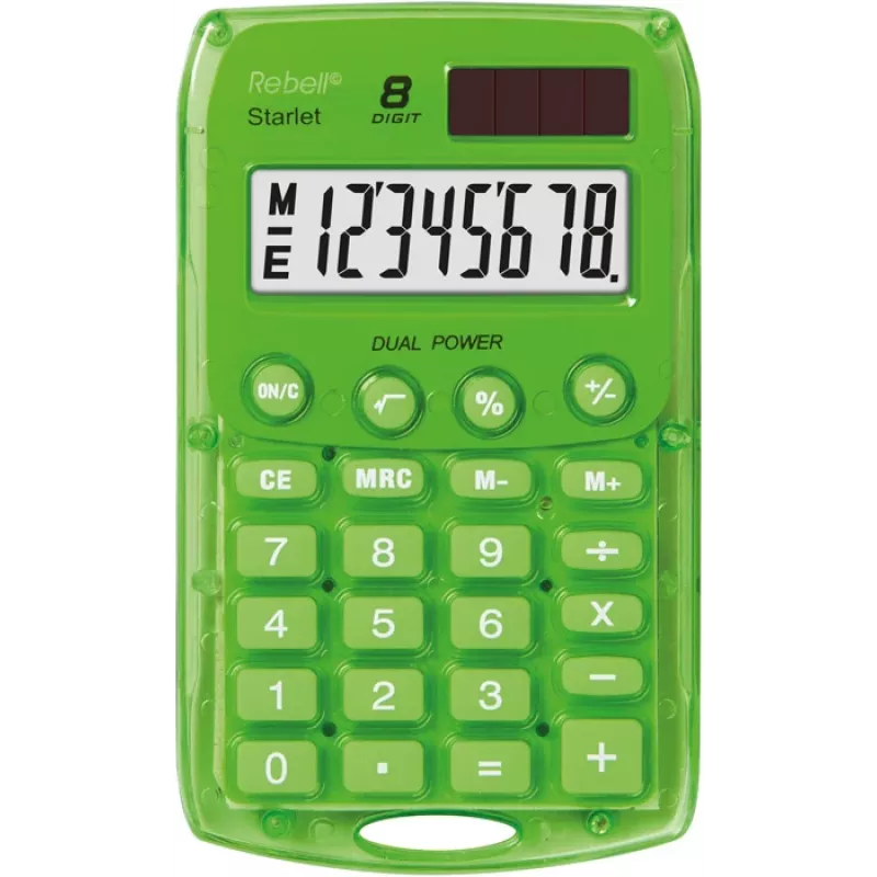 Rebell Starlet G zakrekenmachine, 8 cijfers, groen