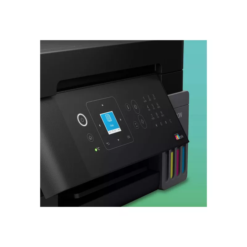 Epson L5390 multifunctionele inkttankprinter - kleur - A4 - 33 pagina's/min - fax - Wi-Fi - LAN - ADF 30 vel - zwart