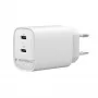 Gembird TA-UC-2C-PD45-01-W 45W USB-C dual port wandlader wit