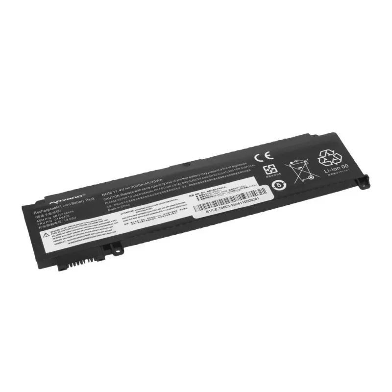 MITSU Accu voor Lenovo ThinkPad T460s T470s - voorzijde - 2000 mAh (23 Wh)