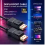 Qoltec DisplayPort v2.1 kabel stekker naar stekker 8K 54G 5m zwart