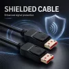 Qoltec DisplayPort v2.1 kabel stekker naar stekker 8K 54G 5m zwart