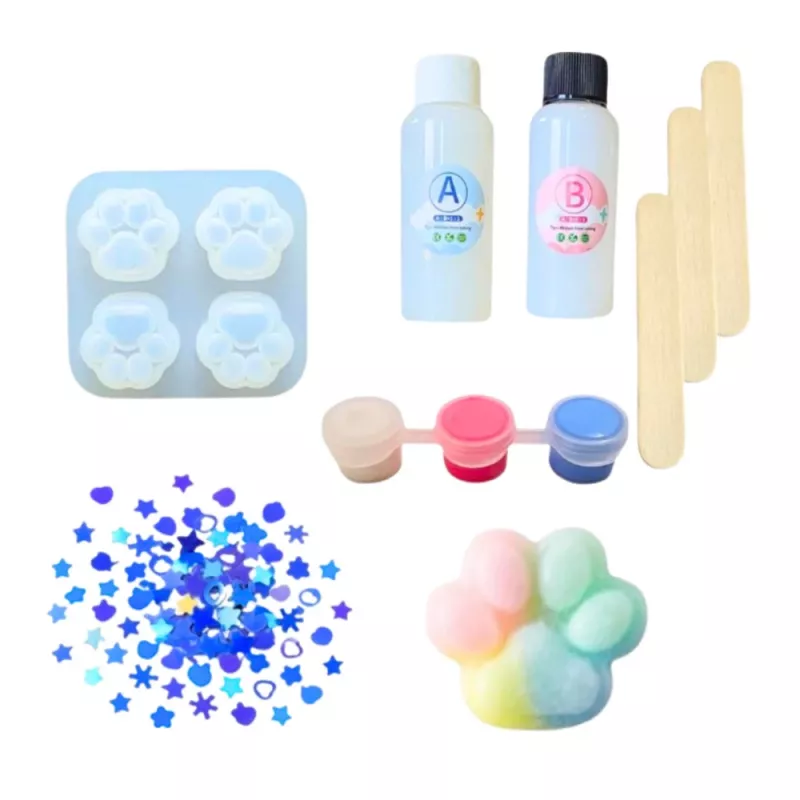 LEAN TOYS DIY creatieve set voor het maken van squishies kattenpoot 44 delen