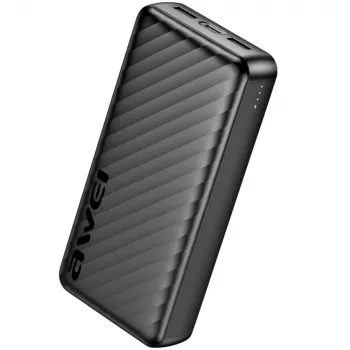 AWEI P6K Pro powerbank 20000mAh 2xUSB-A/USB-C zwart