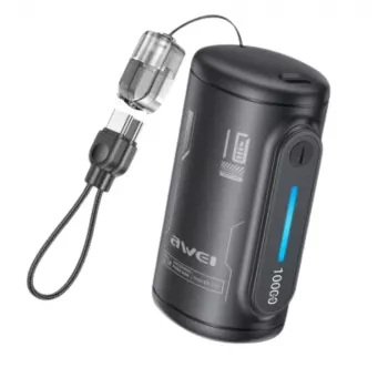 AWEI WP-117 powerbank 10000mAh 22.5W 3C2xUSB-C zwart
