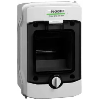 NOARK PHS 4T opbouw verdeelkast IP65, 1x4 modules, grijs met transparante deur