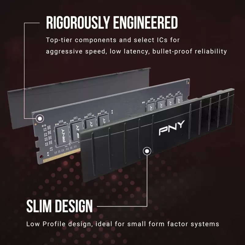 PNY 16GB DDR4 3200MHz Low Profile desktop-geheugenmodule