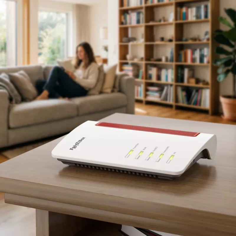 FRITZ! Box 5630 wit dual-band Wi-Fi 6 DSL/VDSL-router met DECT-basis, Gigabit Ethernet, USB 2.0, SFP-slot