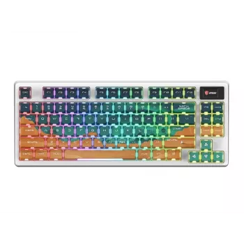MSI Forge GK600 TKL draadloos mechanisch gaming-toetsenbord - Mars US ANSI, tri-mode, hot-swappable Forge-switches, per-key RGB, PBT-keycaps