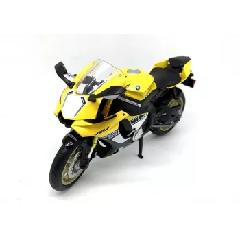 PULIO Motorfiets MSZ 1/12 Yamaha YZF-R1 geel diecast model