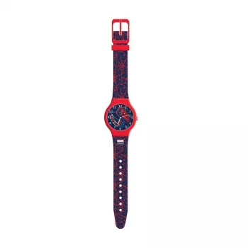 PULIO Spiderman Analoog kinderhorloge in verzamelblikken doos