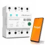 Qoltec 50976 driefasig slim Wi-Fi-relais 63A, DIN-rail, 3P+N, timer, Tuya