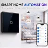 Qoltec Smart Touch lichtschakelaar 1-voudig Wi-Fi timer Tuya wit
