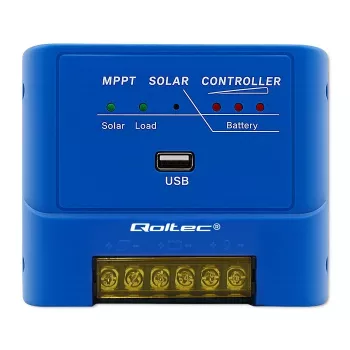 QOLTEC MPPT 15A solarlader 12V/24V voor LiFePO4, Gel, AGM, Flooded, Sealed Lead-Acid met LCD en RS485