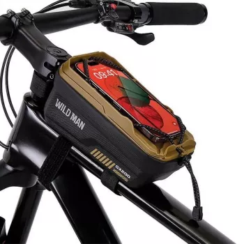 WILDMAN GX200 fietstas frame met telefoonhouder, Desert