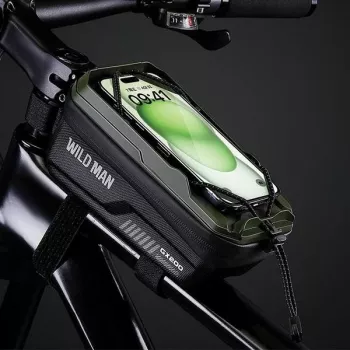 WILDMAN GX200 fietstas frame met telefoonhouder, Desert