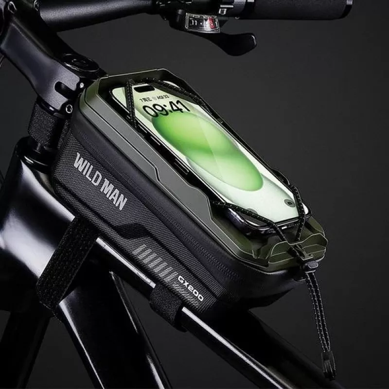 WILDMAN GX200 fietsframetas met telefoonhouder, Desert