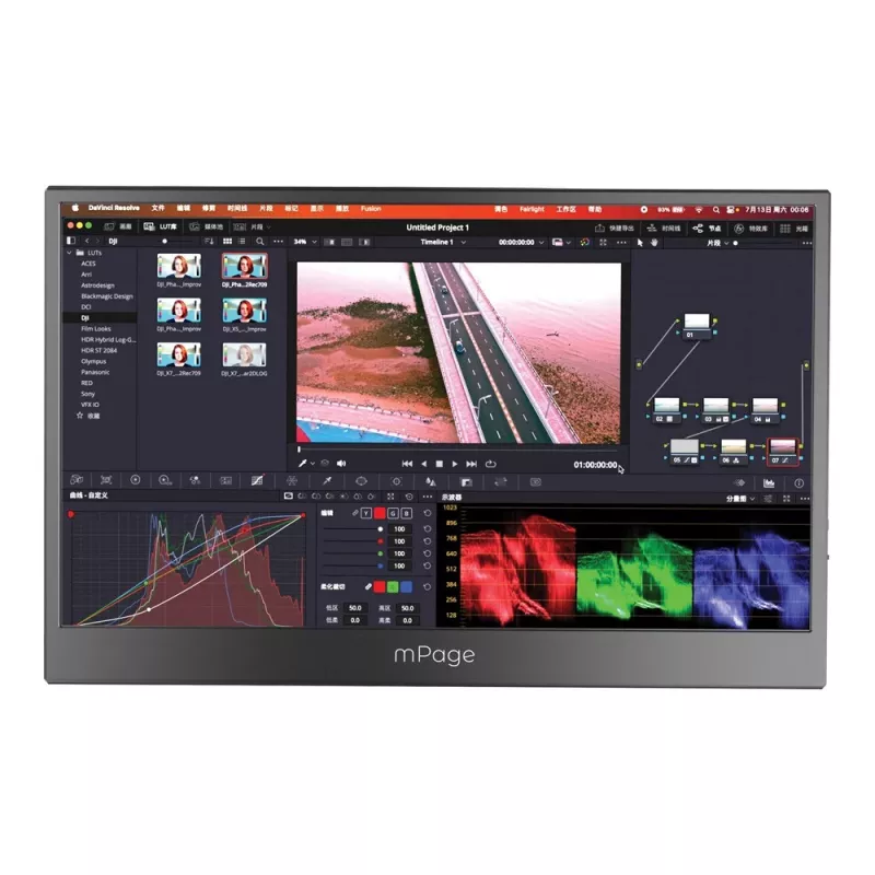 MAXCOM draagbare monitor Mpage 15 - 15,6 inch Full HD IPS USB-C HDR10 aluminium