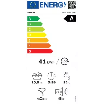 DREAME N5 wasmachine frontlader 8kg 1400 t/min energieklasse A wit