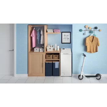Indesit BTWS50400PLN bovenlader wasmachine, 5 kg, 1000 t/min, wit, energie-efficiëntieklasse E