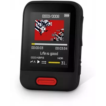 SENCOR SFP 7716BK MP3/MP4-speler 16 GB zwart met Bluetooth, 1,8 inch display