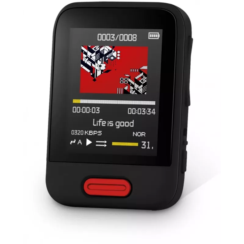 SENCOR SFP 7716BK MP3/MP4-speler 16 GB zwart met Bluetooth, 1,8 inch display