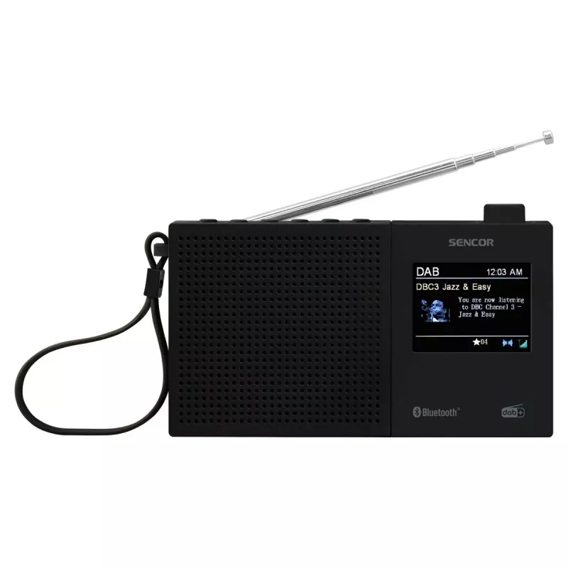 SENCOR SRD 7790B DAB+ radio met FM, Bluetooth, USB, 2,4 inch LCD, accu