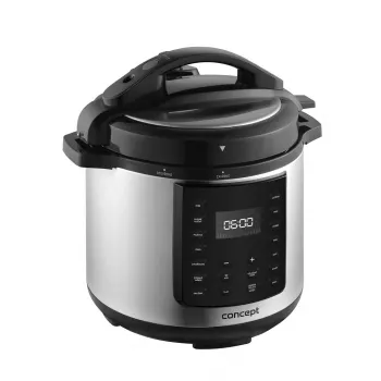 CONCEPT CK8001 multikoker, 5L, 900W, 10 programma's, LED, antiaanbaklaag keramische pan, uitgestelde start, warmhoudfunctie, zwart/zilver