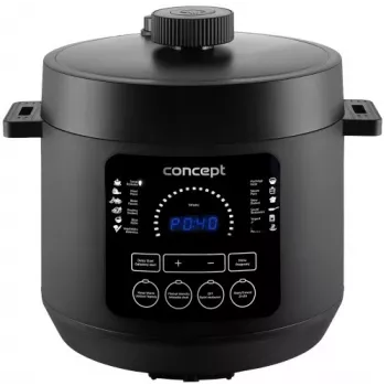 CONCEPT CK6001 multikoker 5L 900W 10 programma's antiaanbaklaag zwart/RVS