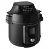 CONCEPT CK8000 multikoker met heteluchtfriteuse-functie, 6L pan, 3,5L mand, 1500W, 10 programma's, zwart/zilver