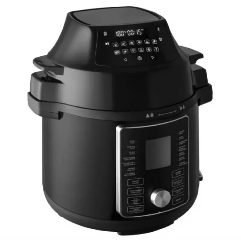 CONCEPT CK8000 multikoker met heteluchtfriteuse-functie, 6L pan, 3,5L mand, 1500W, 10 programma's, zwart/zilver