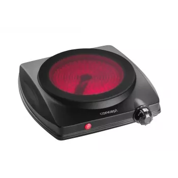 CONCEPT VE3065 enkele elektrische kookplaat 1250W zwart