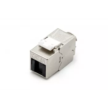 DIGITUS DN-93615-D CAT 6A keystone-module, afgeschermd, gereedschapsloos, 10GBase-T, 500 MHz, zinkdrukwerk, vergulde contacten, T568A/B, PoE++-geschikt