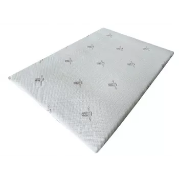 MasterJero 90x200x5 memory foam matrastopper – mediumzacht, afneembare wasbare hoes, antislip