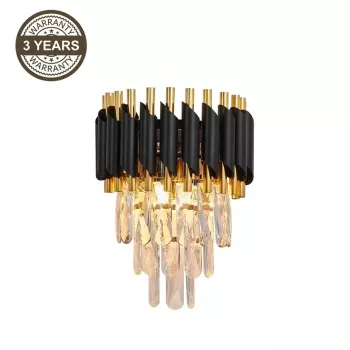 WALL LANNA 2200091-W 2XE14 BL wandlamp, 2x E14, mat zwart