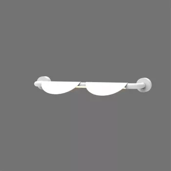 Shell LED-wandlamp 2x7W zwart op- en neerlicht 1120lm warmwit 3000K