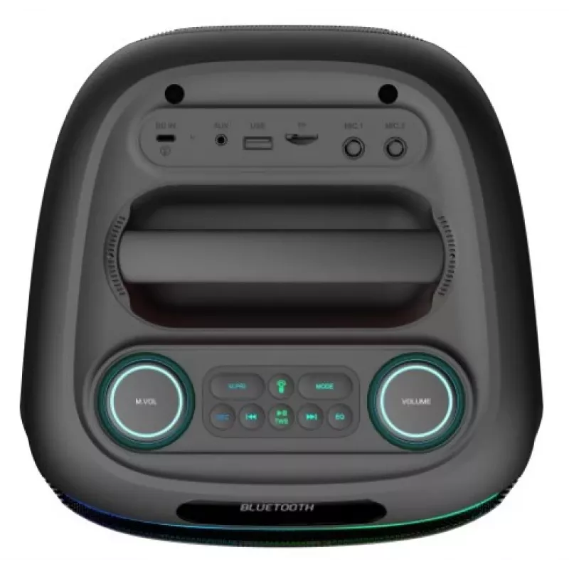 DENVER BPS-170 400W Bluetooth-partyluidspreker met RGB-lichten, TWS, karaoke, FM-radio, USB/SD/AUX/microfooningangen