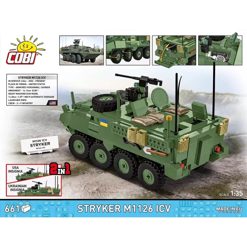 COBI Stryker M1126 ICV (1:35 schaal) – gedetailleerde militaire voertuigmodelbouwset