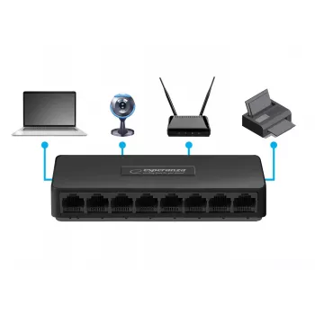 Esperanza NOVA ENS104 8-poorts Gigabit switch 10/100/1000