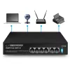 ESPERANZA 6-poorts PoE+ Gigabit switch 65W GOLIATH (4 PoE+ poorten, 2 uplinks, 12 Gbps, ventilatorloos metaal)