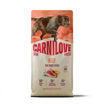 CARNILOVE TRUE FRESH Hondenbrokken met Rund voor Volwassen Honden van Alle Rassen 12 kg