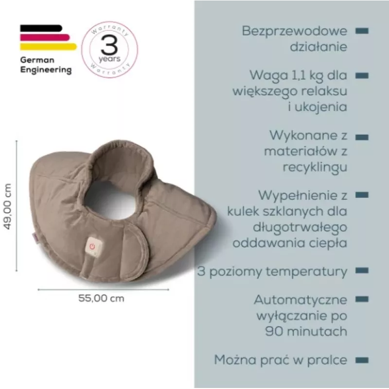 Beurer HK 165 Huggy warmtekussen Smokey Taupe